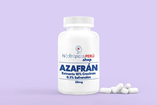 Azafrán 50mg (Extracto 10% Crocinas) - 100 cápsulas Nootrópicos Perú