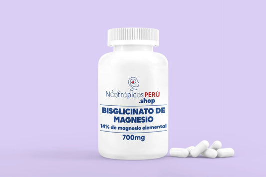 Bisglicinato de Magnesio 700mg - 100 cápsulas Nootrópicos Perú