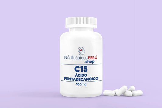 C15 (Ácido Pentadecanóico) 100mg - 50 cápsulas Nootrópicos Perú