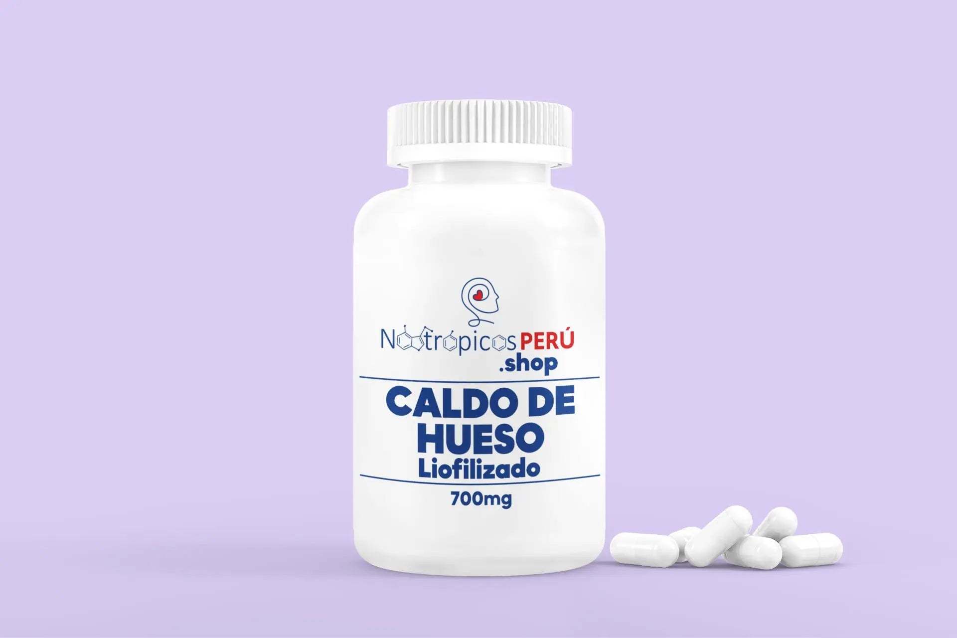 Caldo de hueso liofilizado 700mg - 120 cápsulas Nootrópicos Perú