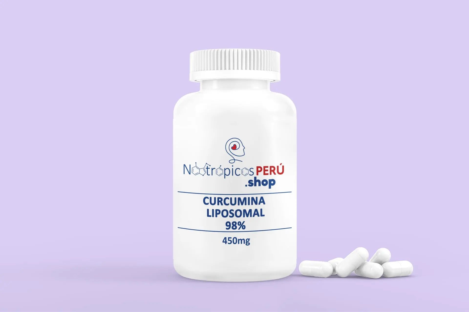 Curcumina Liposomal (Extracto de Curcuma 98%) 450mg - 100 cápsulas Nootrópicos Perú