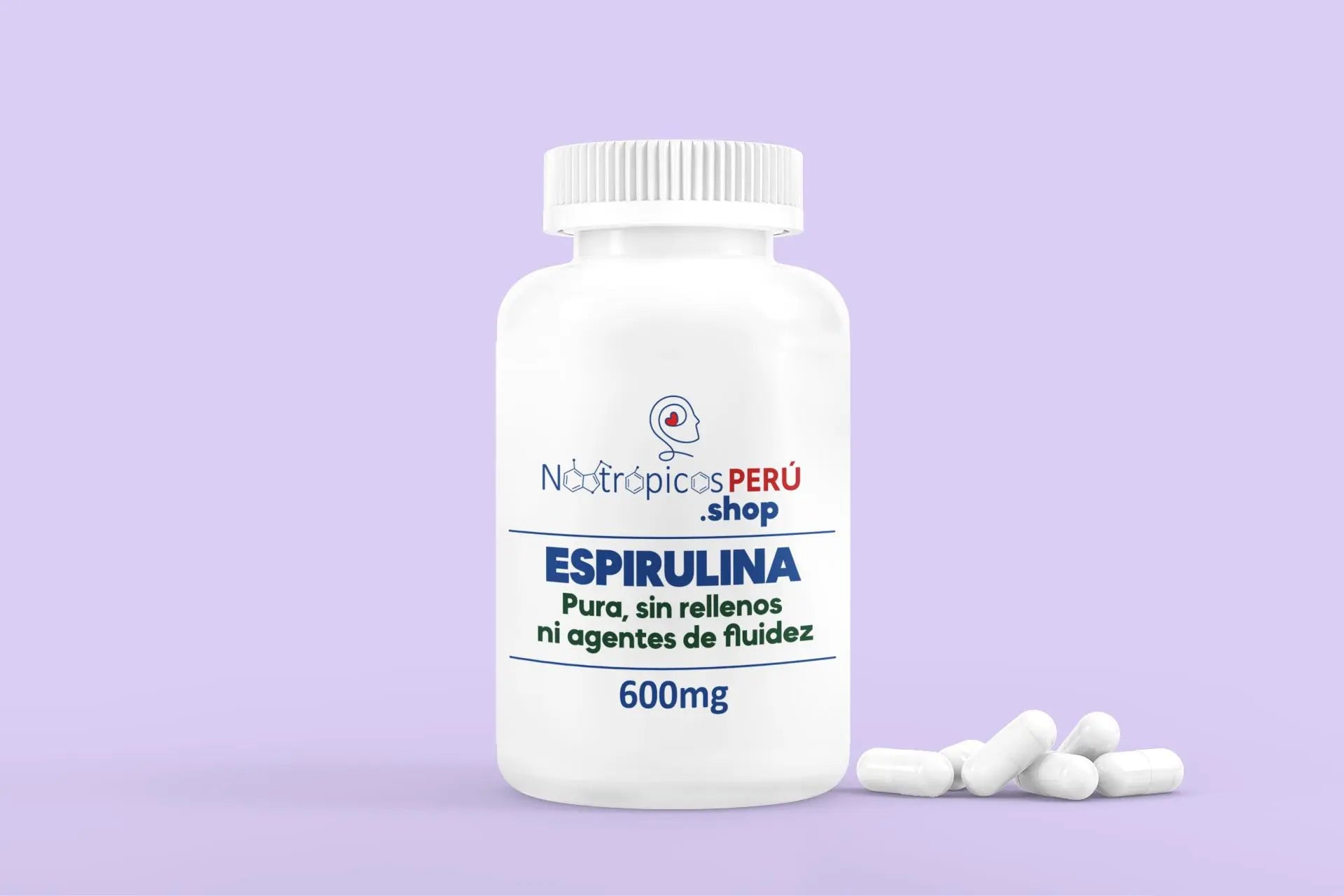 Espirulina 600mg - 100 cápsulas Nootrópicos Perú