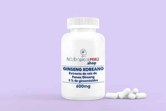 Ginseng Koreano (Extracto Panax Ginseng) 600mg - 100 cápsulas Nootrópicos Perú