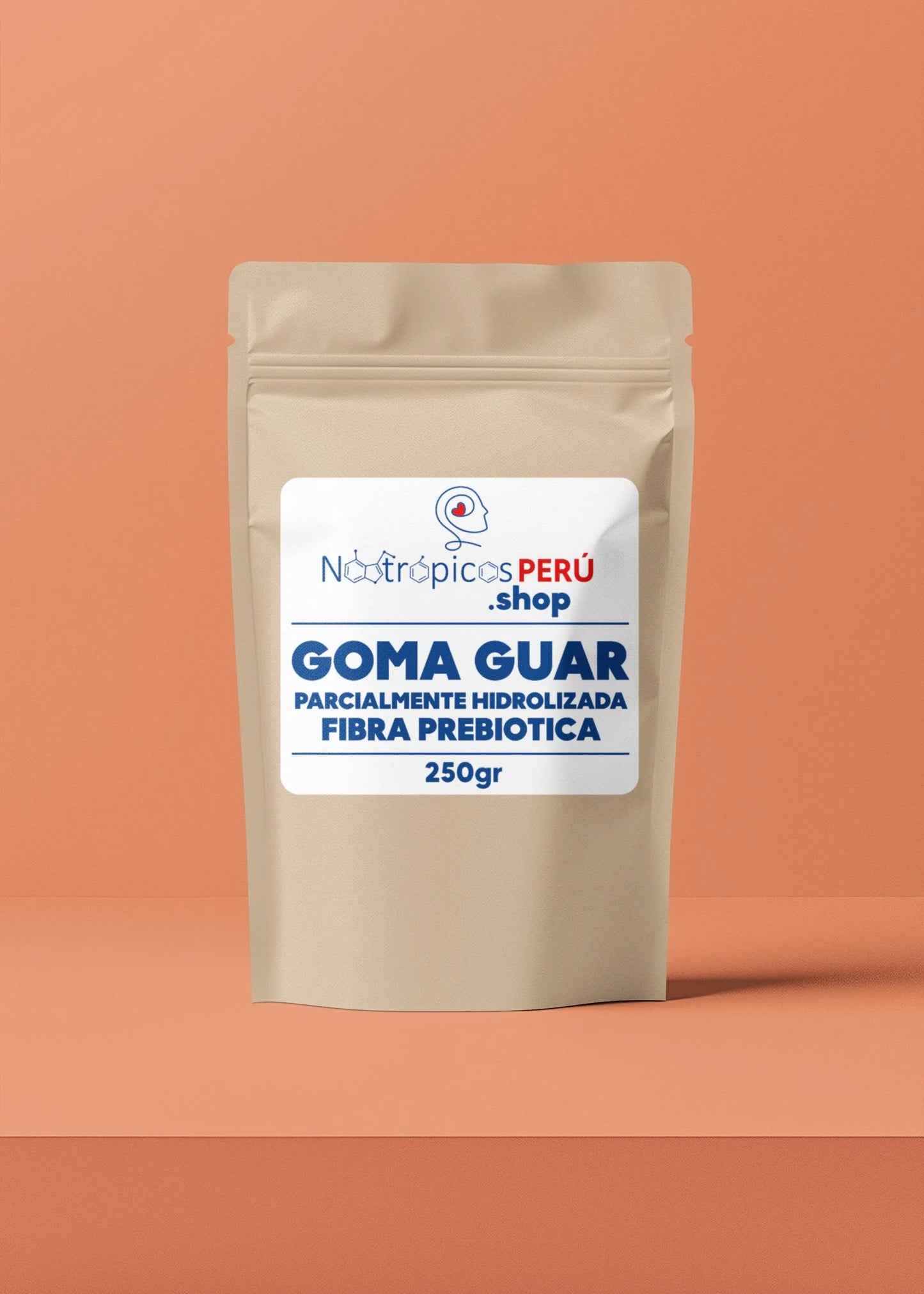 Goma guar parcialmente hidrolizada (Fibra prebiotica) - 250gr Nootrópicos Perú