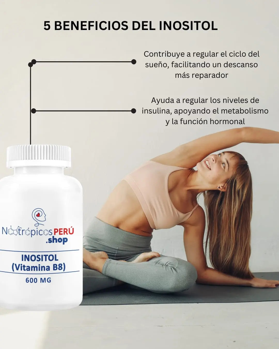 Inositol 600mg - 100 cápsulas Nootrópicos Perú