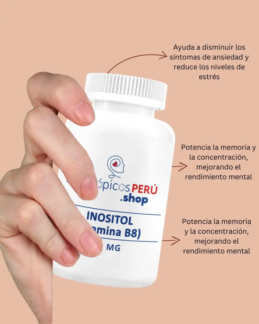 Inositol 600mg - 100 cápsulas Nootrópicos Perú