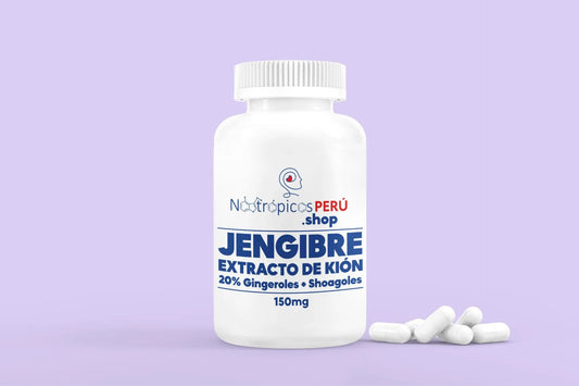 Jengibre - Kion 150mg (Extracto 20% Gingeroles + Shogaoles) - 100 cápsulas Nootrópicos Perú