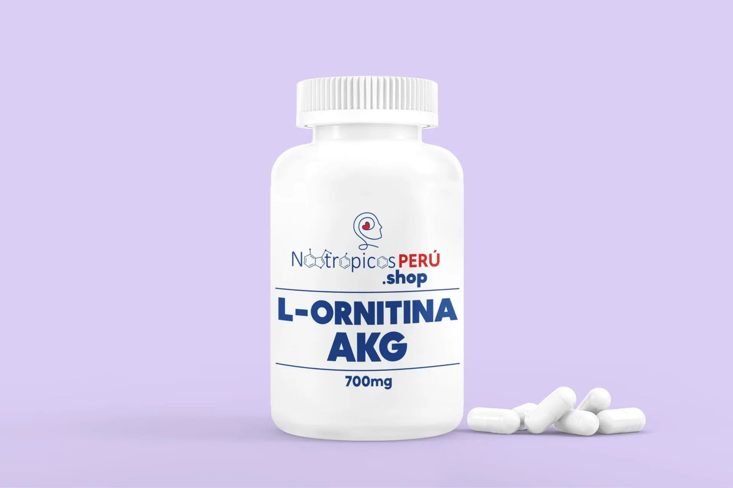 L-Ornitina AKG 700mg - 100 cápsulas Nootrópicos Perú