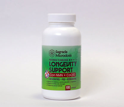 Longevity Support: Apoyo para envejecimiento saludable Sagrada Microdosis