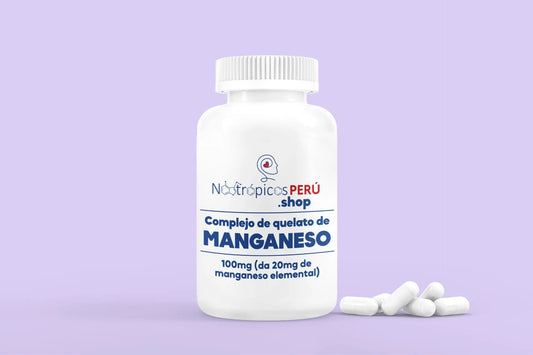 Manganeso 20mg - 100 cápsulas Nootrópicos Perú