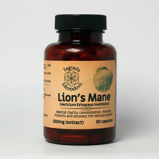 Melena de Leon (Lion's Mane) 500mg - 100 cápsulas Nootrópicos Perú