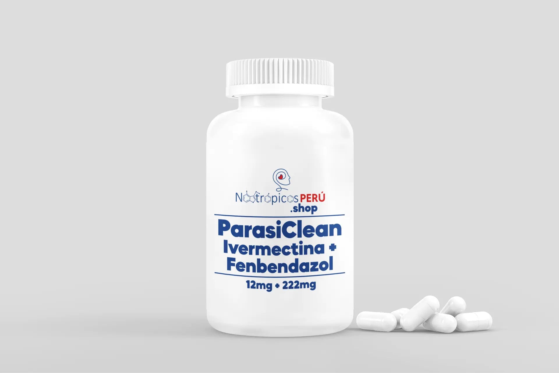 ParasiClean (Ivermectina + Fenbendazol) 12mg + 222mg - 100 cápsulas Nootrópicos Perú