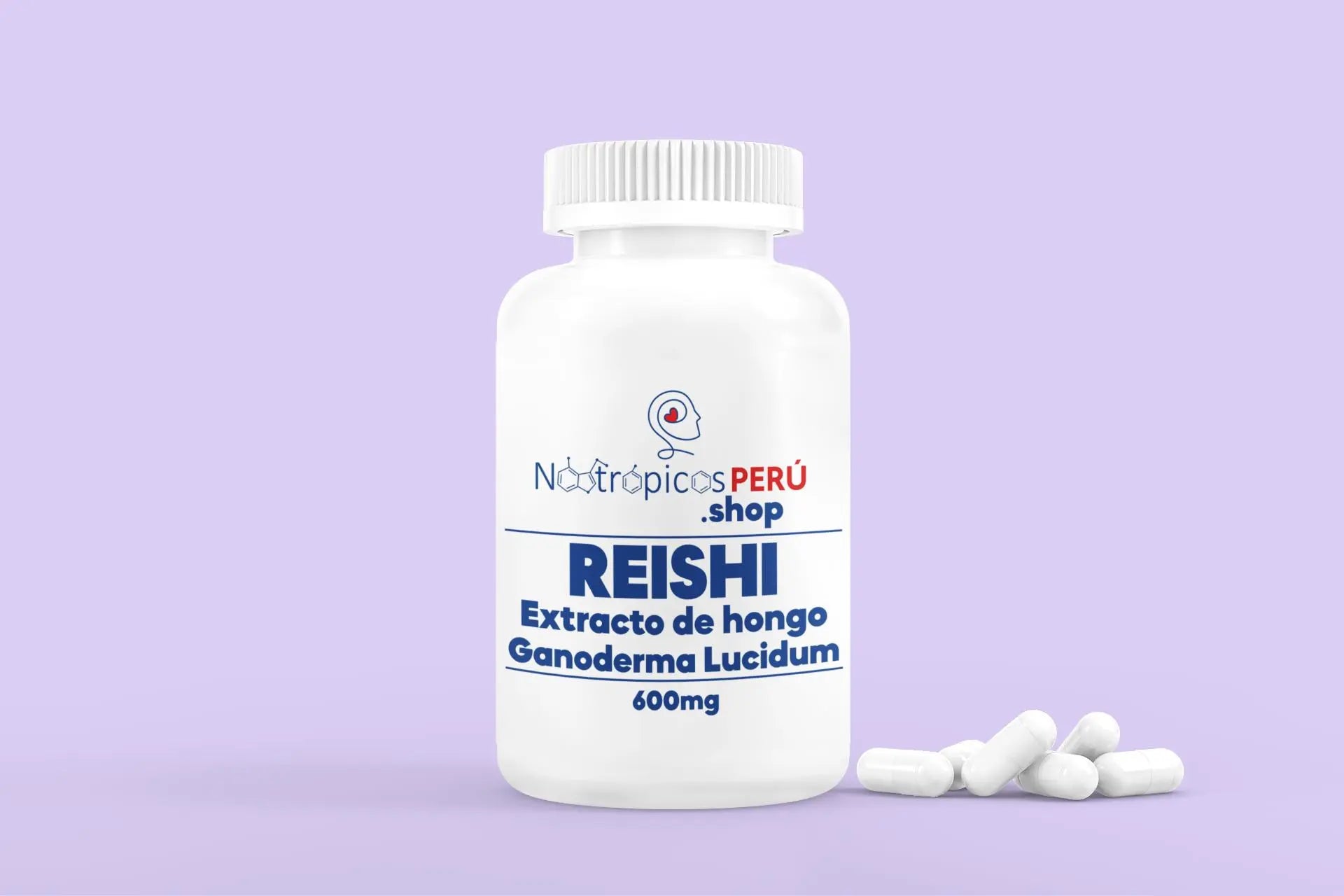 Reishi 600mg (Extracto 50% polisacáridos) - 100 cápsulas Nootrópicos Perú