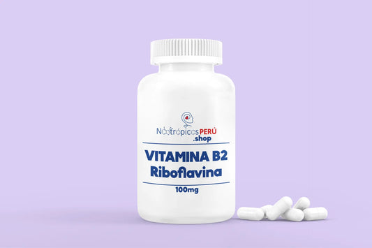 Vitamina B2 (Riboflavina) 100mg - 100 cápsulas Nootrópicos Perú