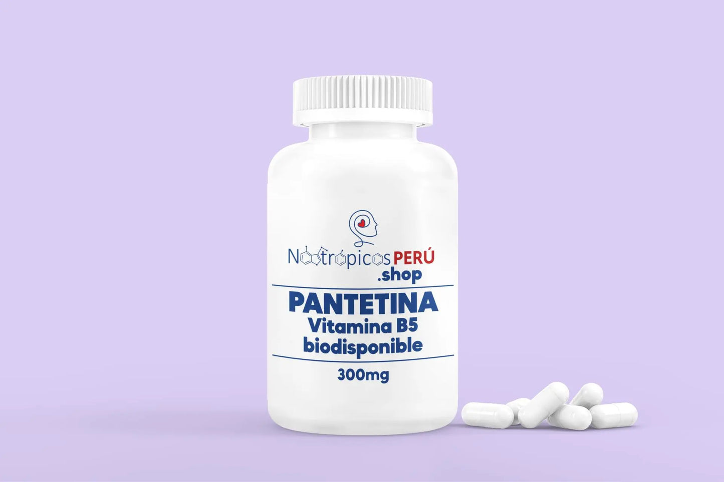 Vitamina B5 Activada (Pantetina) 300mg - 50 cápsulas Nootrópicos Perú