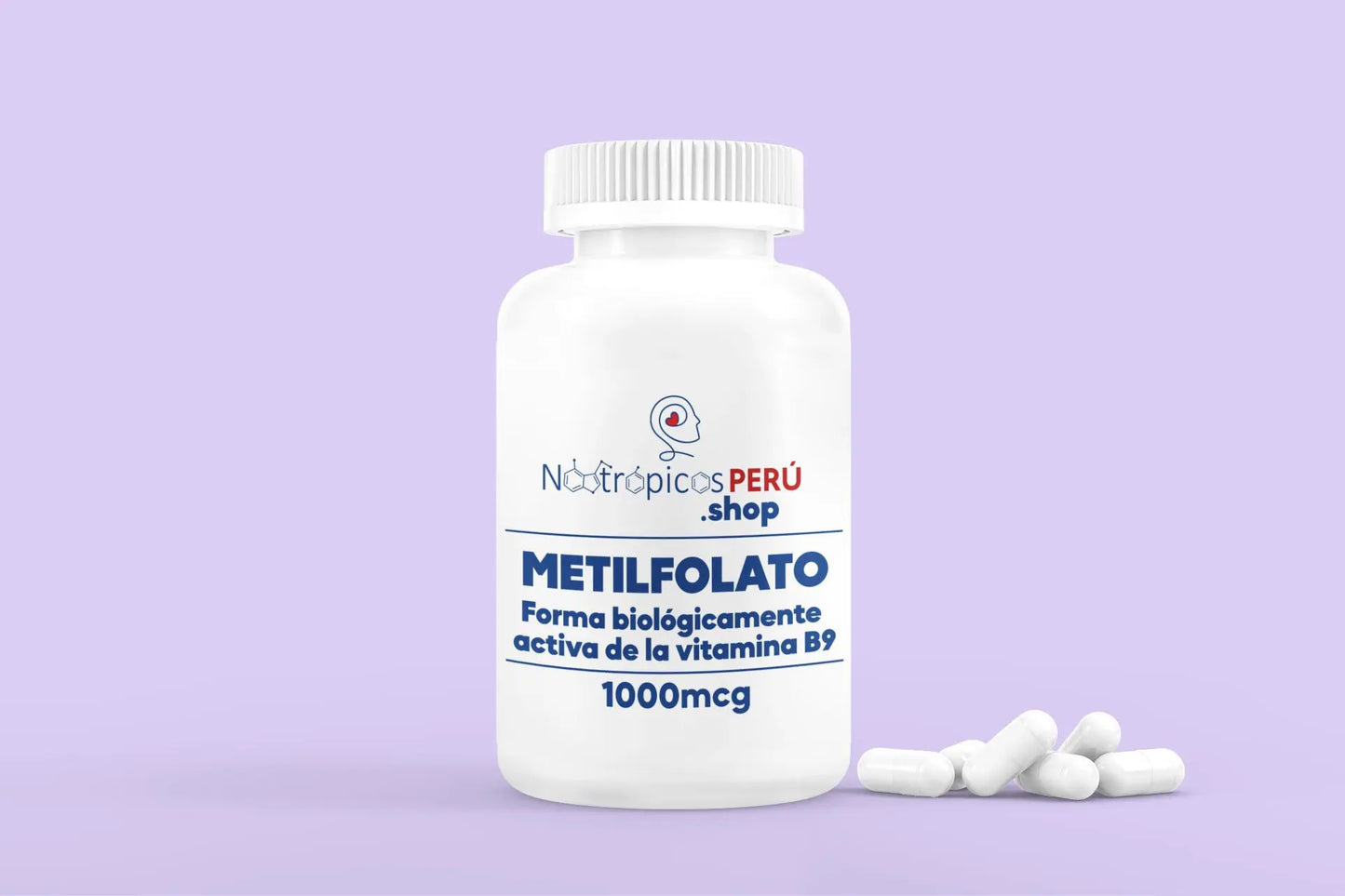 Vitamina B9 Activada (Metilfolato) 1000mcg - 100 cápsulas Nootrópicos Perú