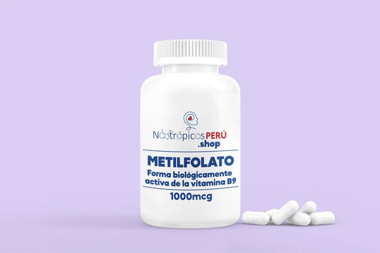 Vitamina B9 Activada (Metilfolato) 1000mcg - 100 cápsulas Nootrópicos Perú